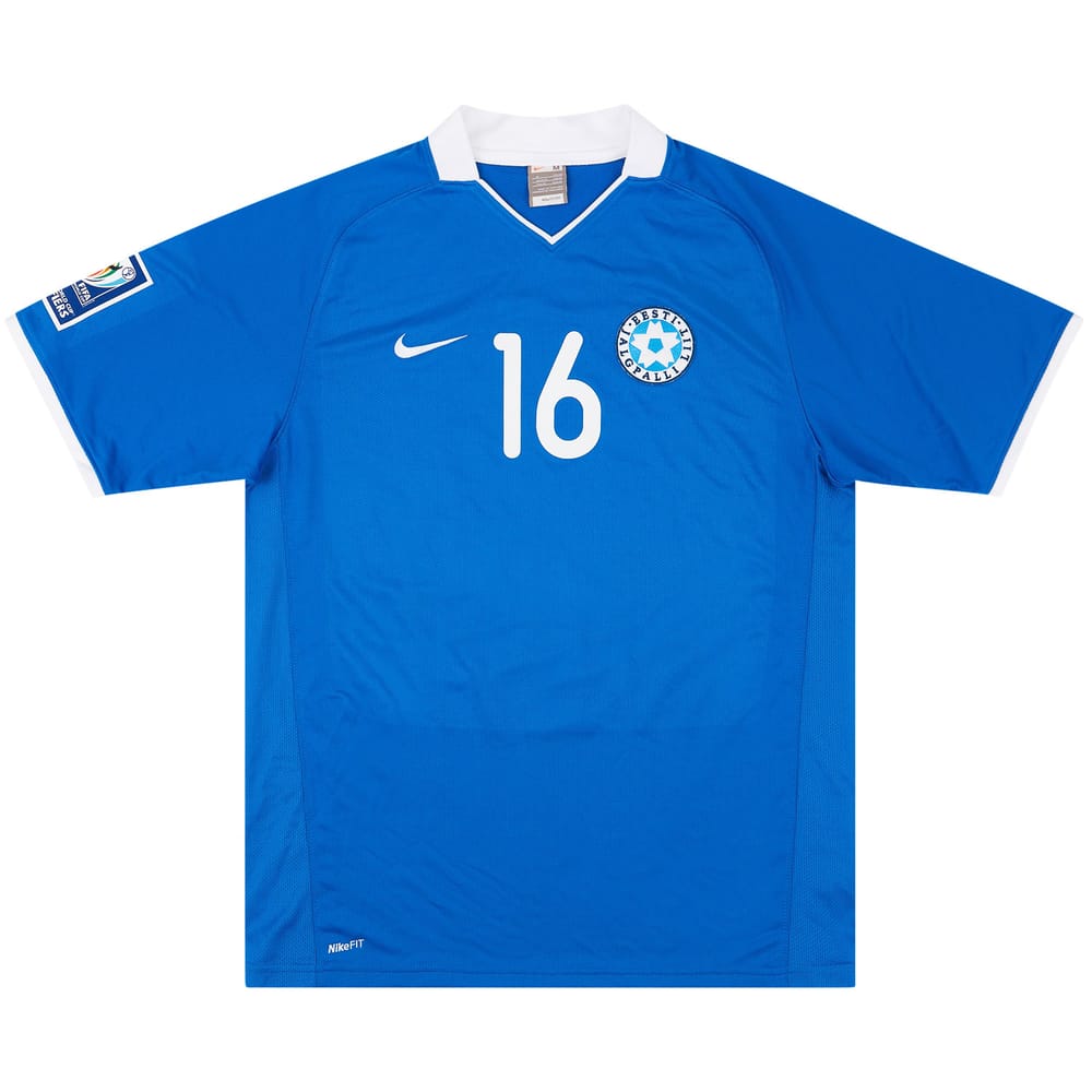 2009 Estonia Match Worn Home Shirt #16 (Konsa) v Wales