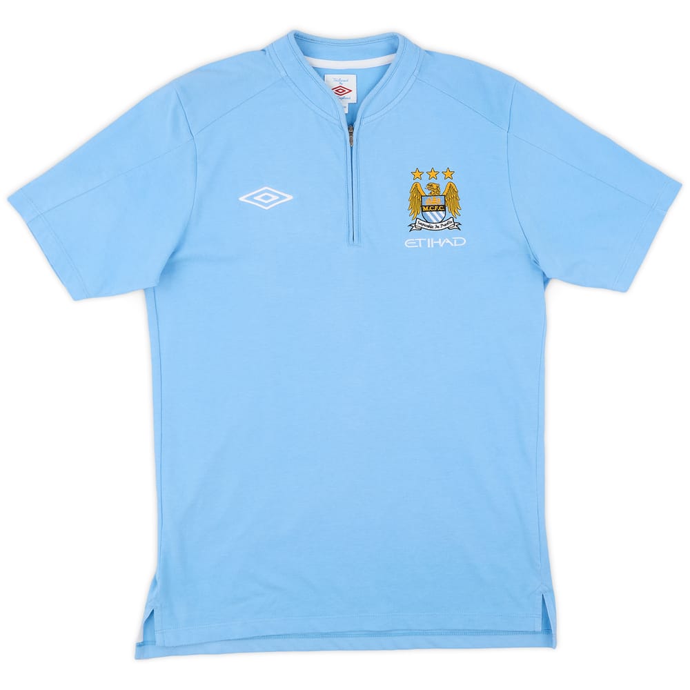 2009-10 Manchester City Umbro 1/4 Zip Training Shirt - 8/10 - (M)