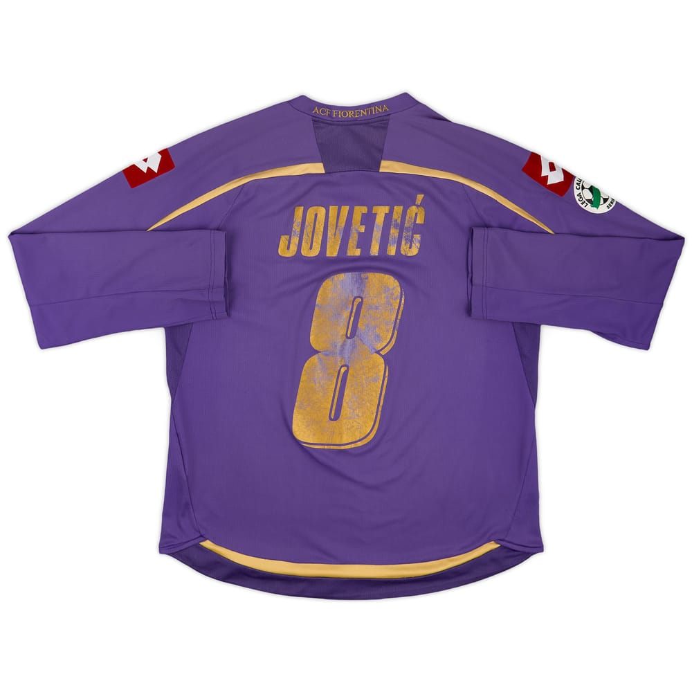 2009-10 Fiorentina Home L/S Shirt Jovetic #8 - 4/10 - (L)