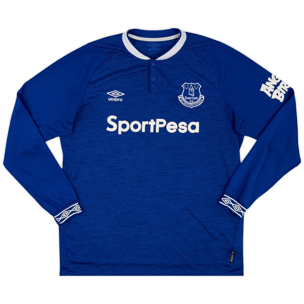 2018-19 Everton Home L/S Shirt - 6/10 - (XL)