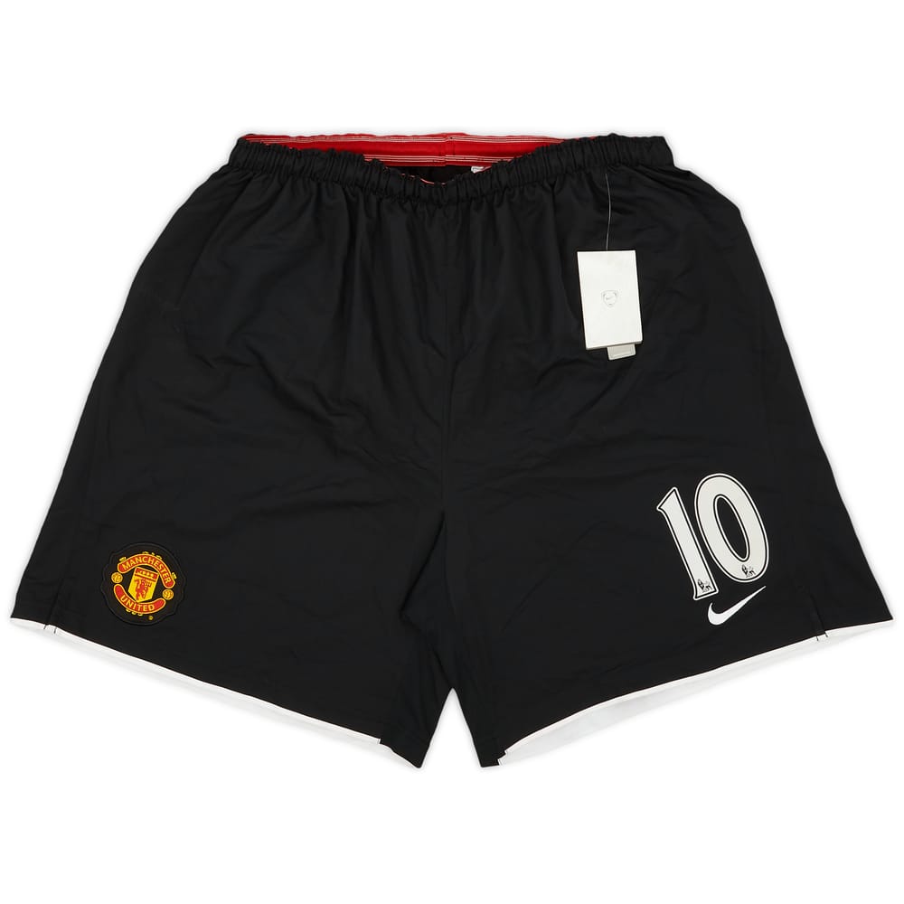 2007-08 Manchester United Away Shorts #10 (Rooney) (XXL)
