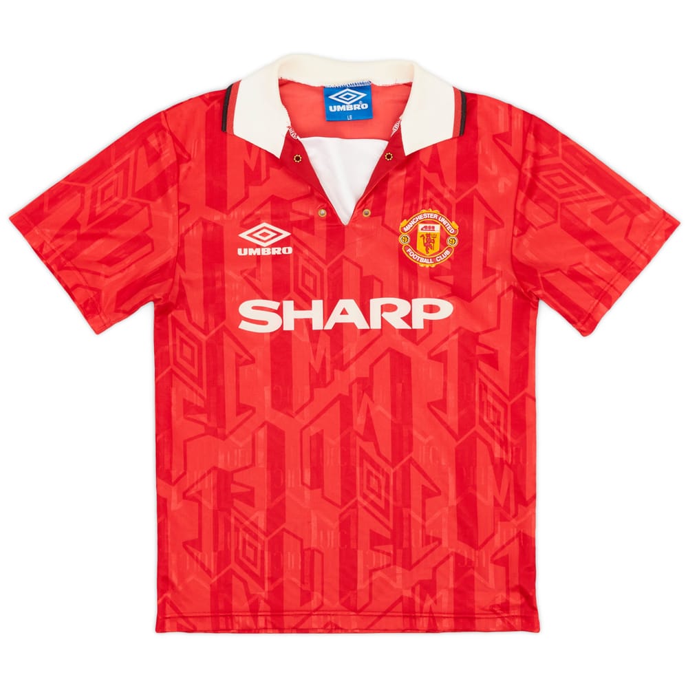 1992-94 Manchester United Home Shirt - 9/10 - (L.Boys)