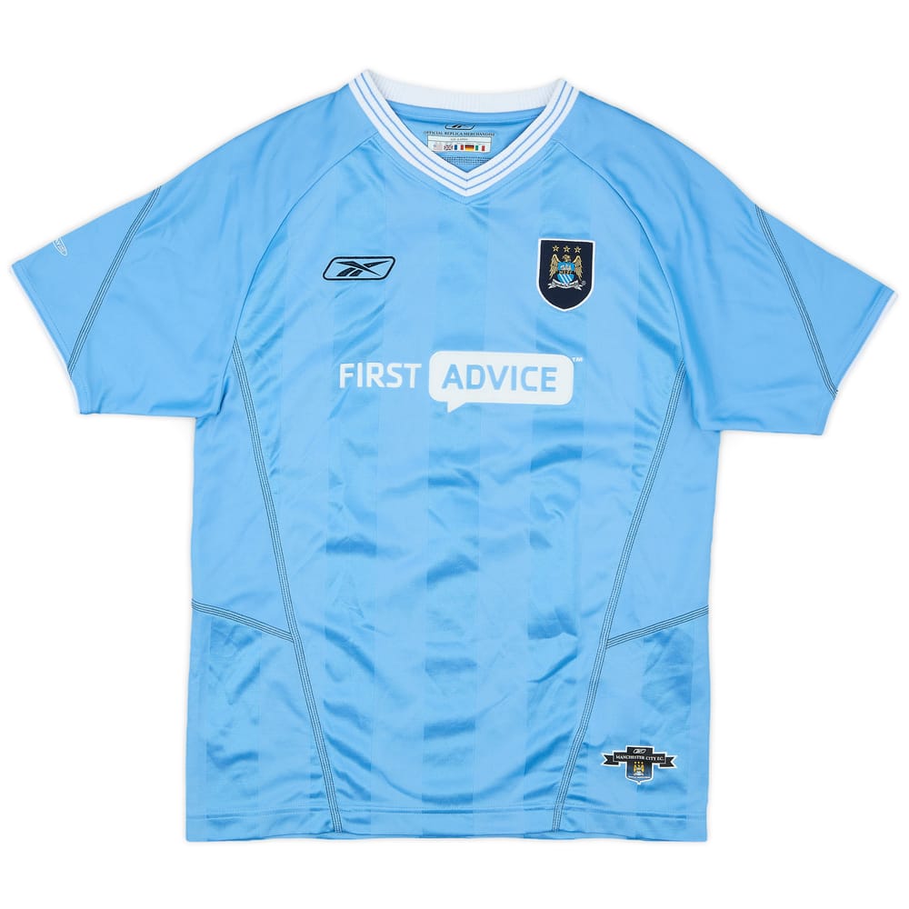 2003-04 Manchester City Home Shirt - 9/10 - (L.Boys)