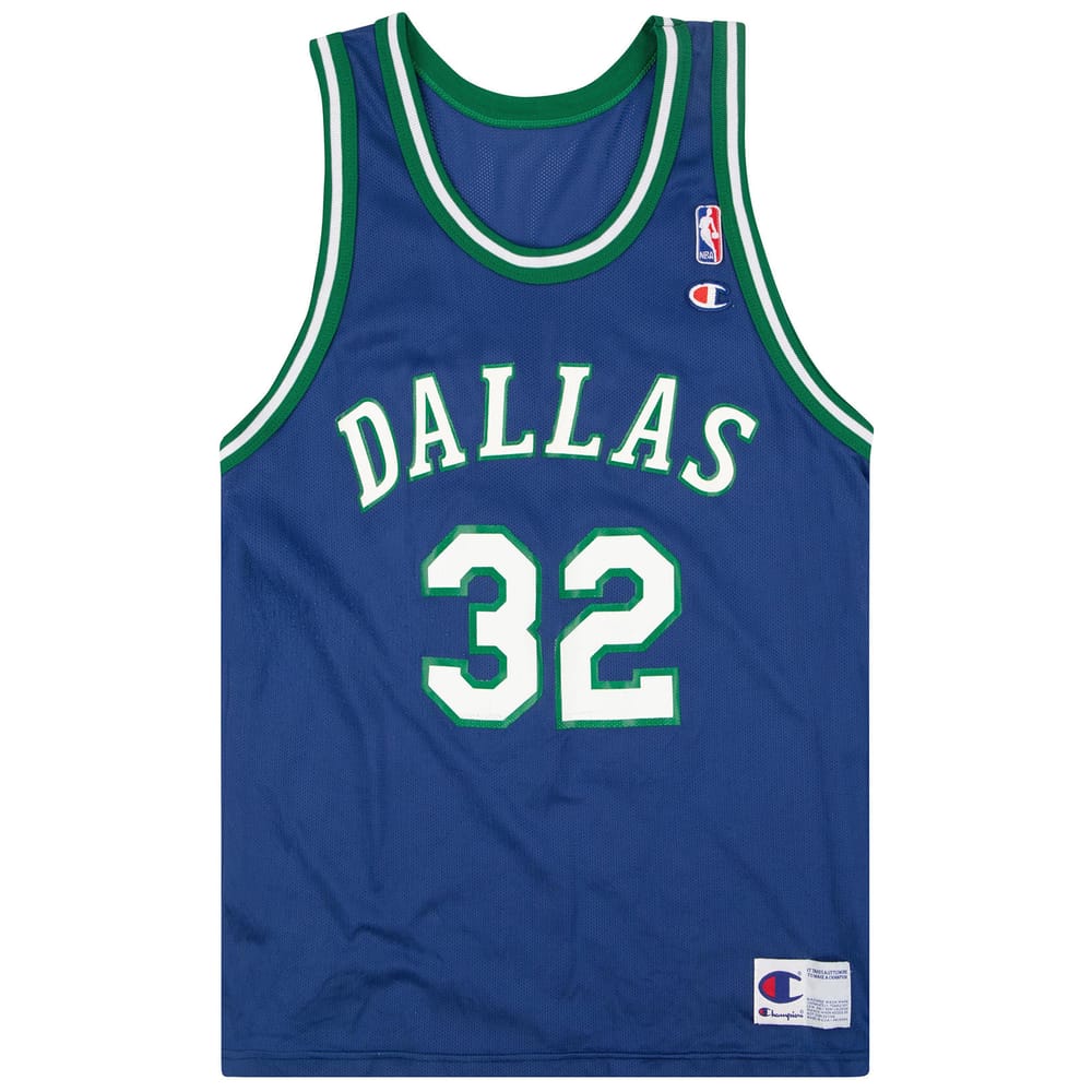 1995-97 Dallas Mavericks Mashburn #32 Champion Jersey (Away) L