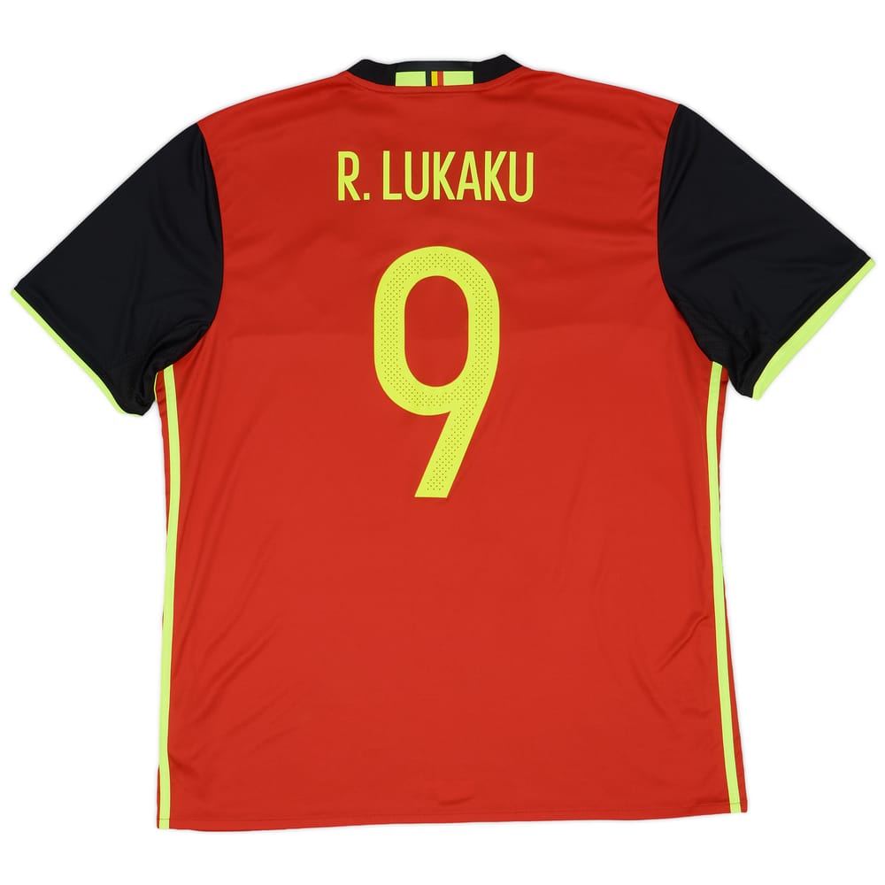 2016-17 Belgium Home Shirt Lukaku #9 - 9/10 - (XL)