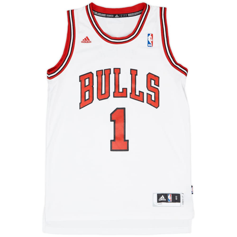 2010-14 Chicago Bulls Rose #1 adidas Swingman Home Jersey - 7/10 - (S)