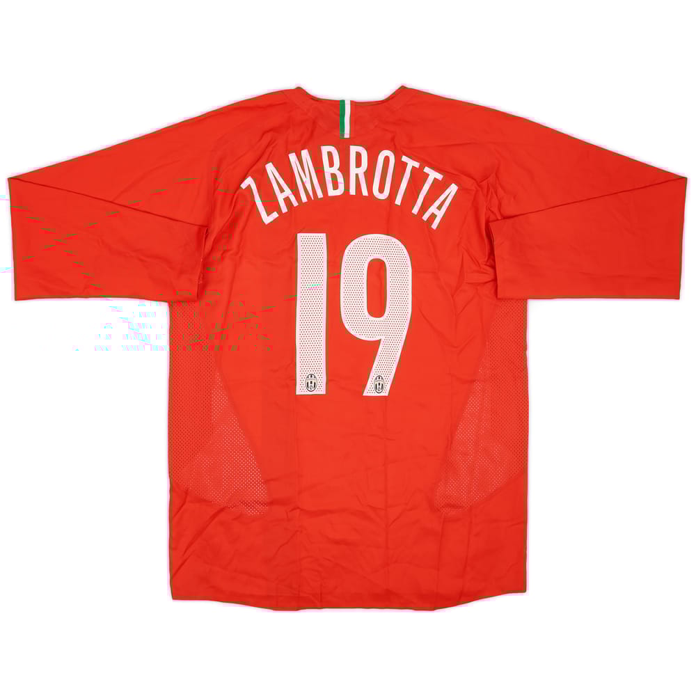 2005-06 Juventus Player Issue Away L/S Shirt Zambrotta #19 (L)