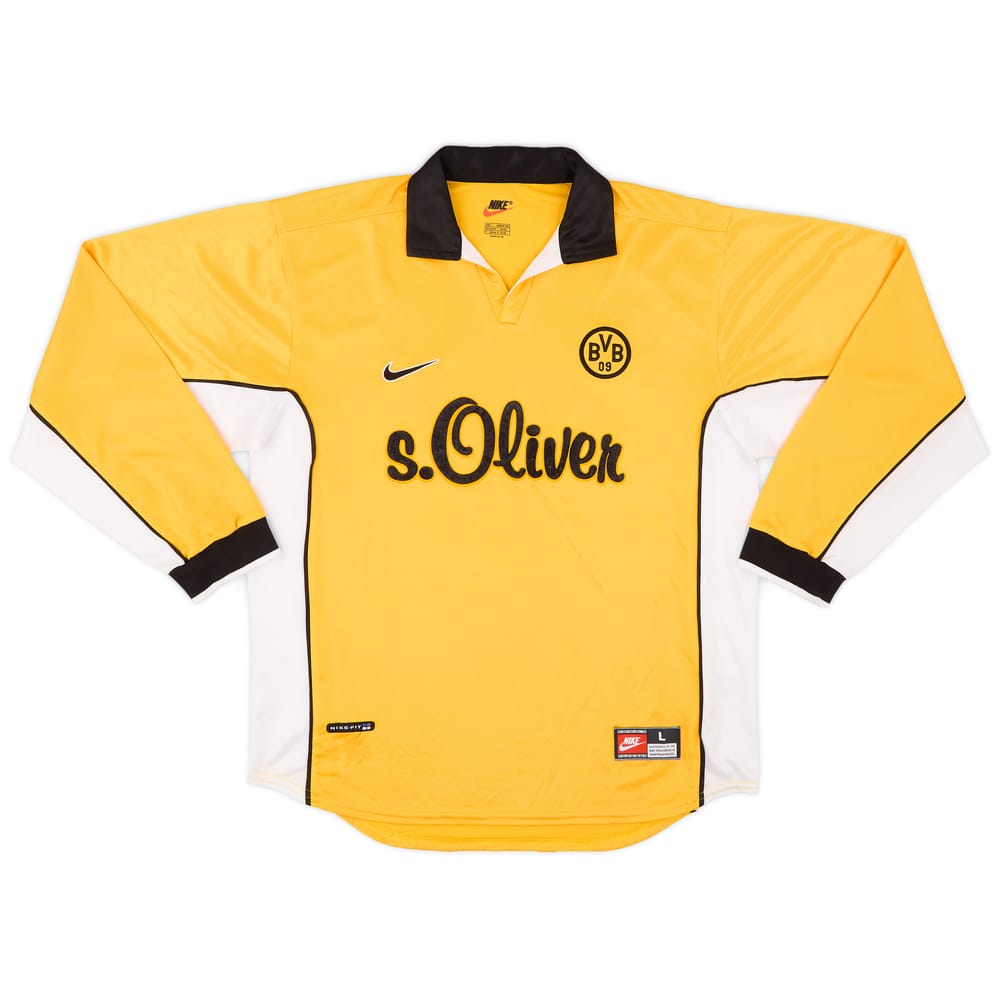 1998-00 Borussia Dortmund Home L/S Shirt - 9/10 - (L)