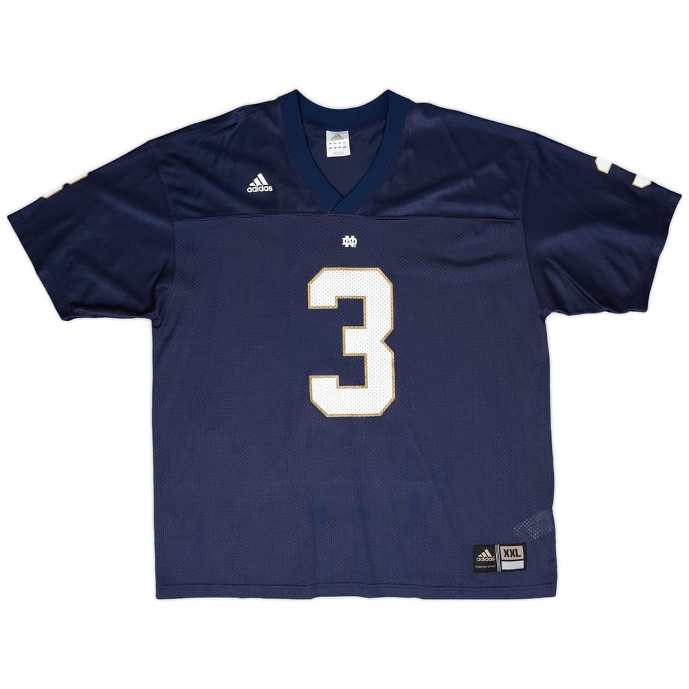 2004-06 Notre Dame Fighting Irish Walker #3 adidas Home Jersey - 9/10 - (XXL)