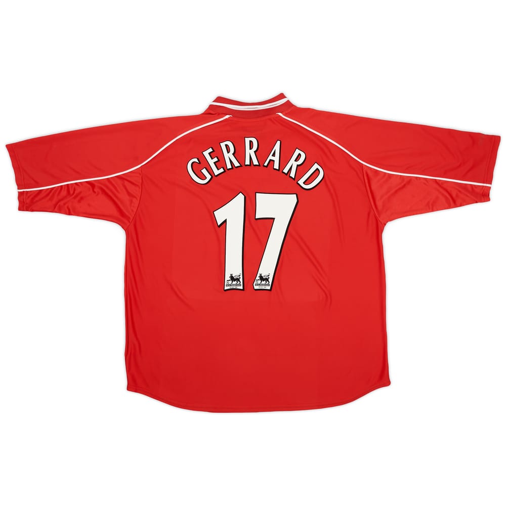 2000-02 Liverpool Home Shirt Gerrard #17 - 9/10 - (XXL)