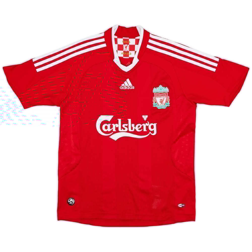 2008-10 Liverpool Home Shirt - 7/10 - (XL.Boys)