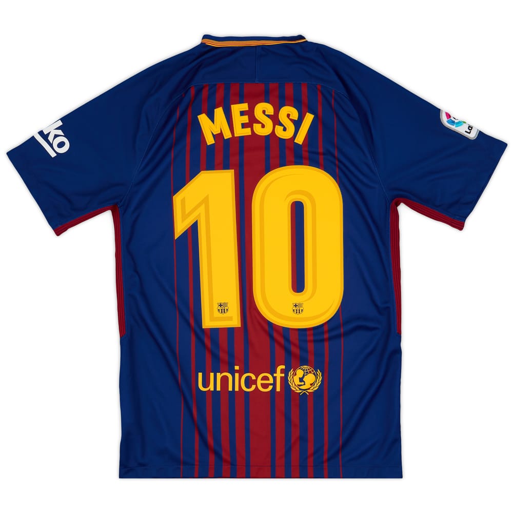 2017-18 Barcelona Home Shirt Messi #10 - 9/10 - (S)