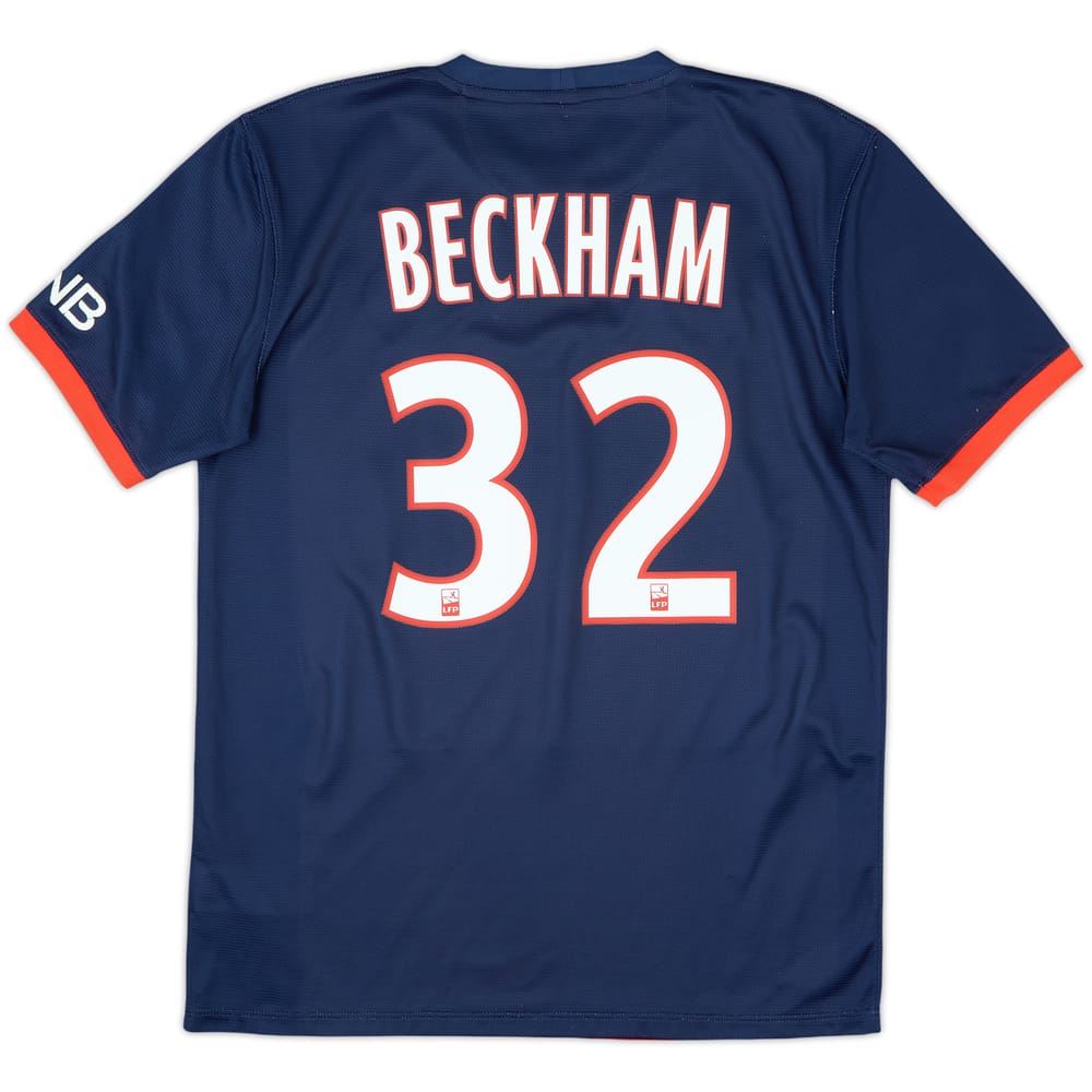 2013-14 Paris Saint-Germain Home Shirt Beckham #32 - 7/10 - (M)