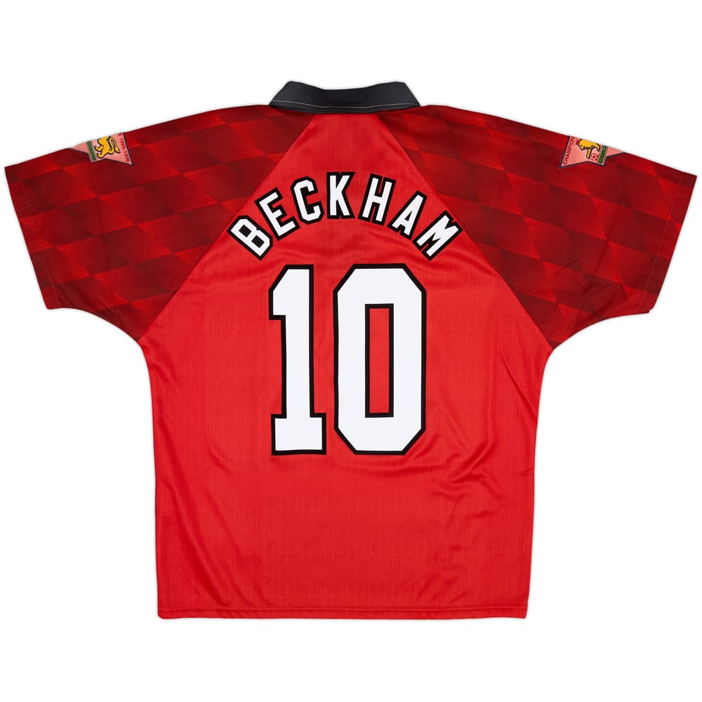 1996-98 Manchester United Home Shirt Beckham #10 - 6/10 - (M)