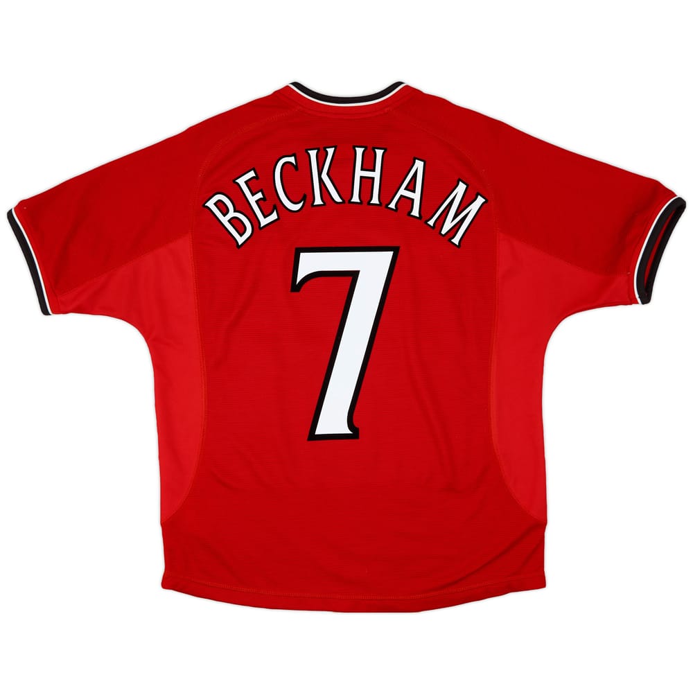 2000-02 Manchester United Home Shirt Beckham #7 - 8/10 - (Y)