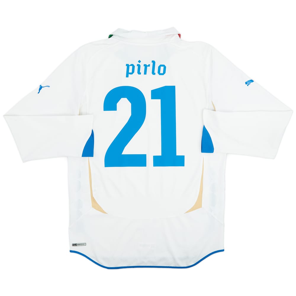 2010-12 Italy Authentic Away L/S Shirt Pirlo #21 - 8/10 - (M)