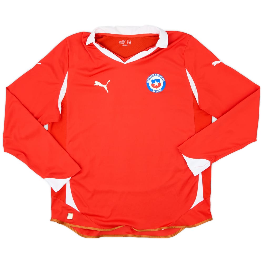 2010-11 Chile Home L/S Shirt - 7/10 - (XL)