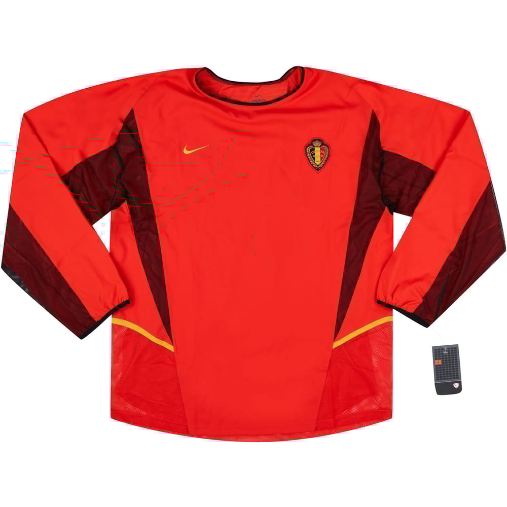 2002-04 Belgium Player Issue Home L/S Shirt XL
