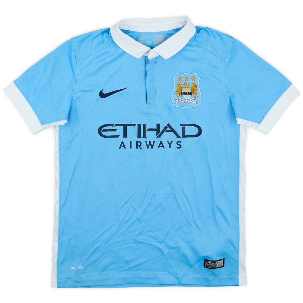 2015-16 Manchester City Home Shirt - 7/10 - (M.Boys)