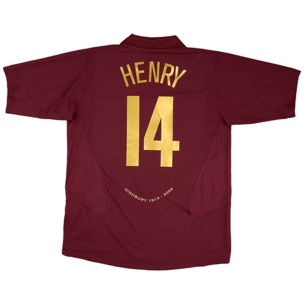 2005-06 Arsenal Home Shirt Henry #14 - 9/10 - (XL)