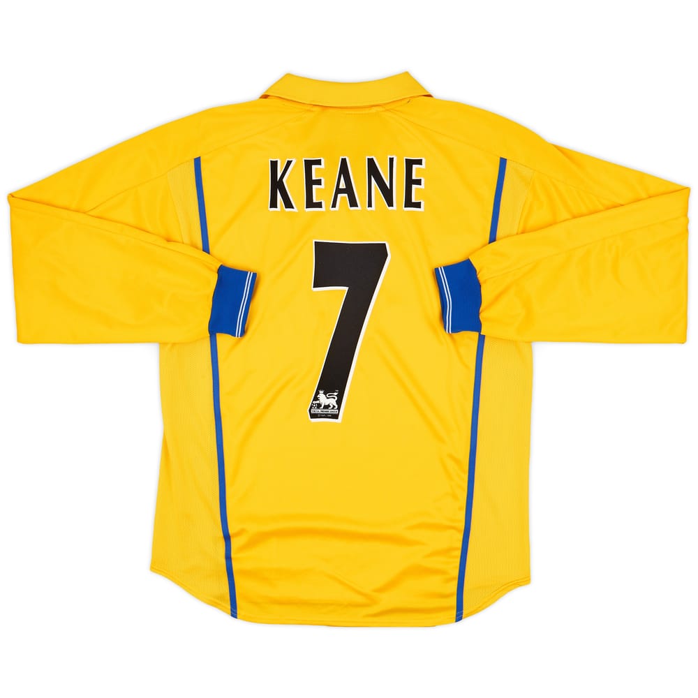 2000-02 Leeds United Away L/S Shirt Keane #7 - 8/10 - (M/L)