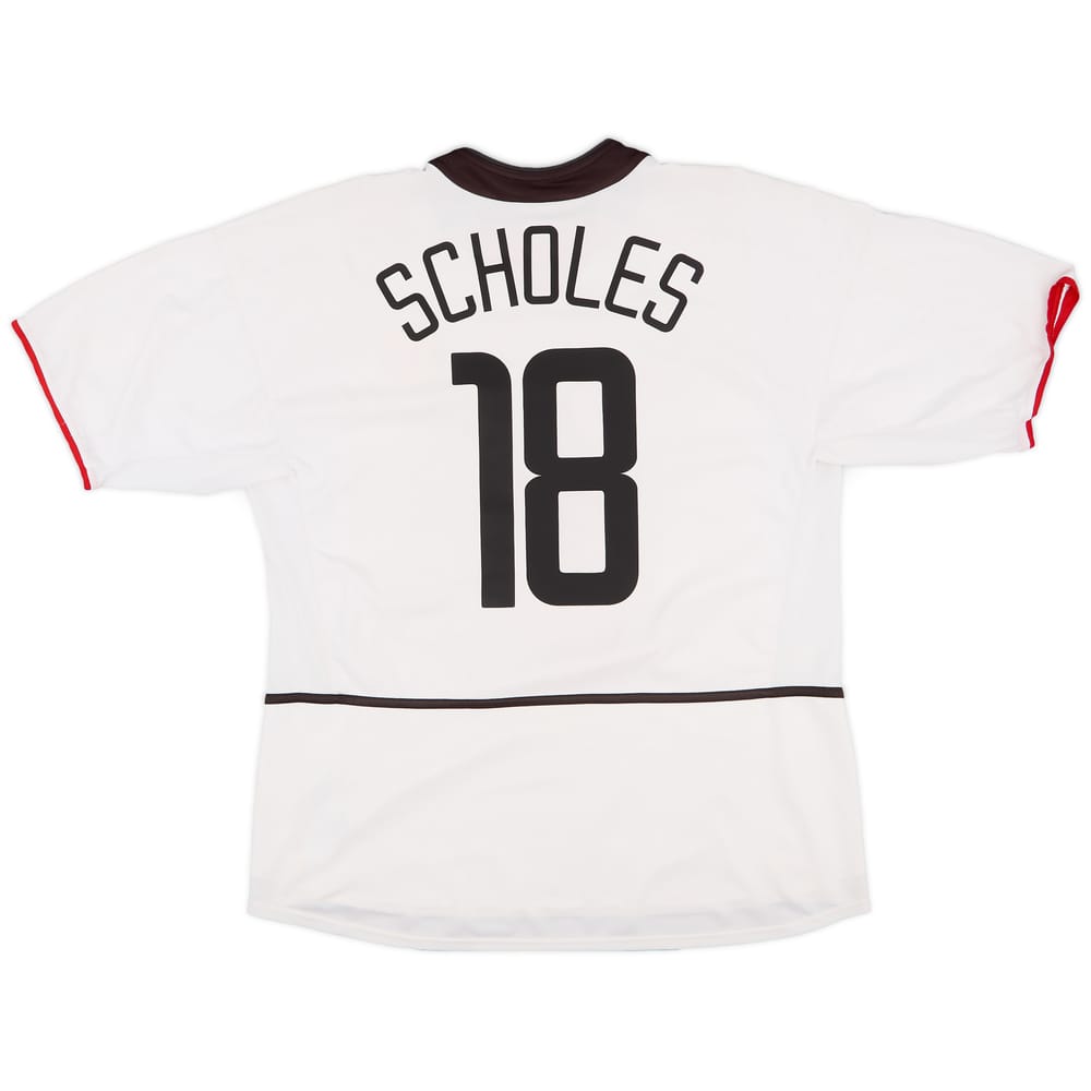 2002-03 Manchester United Away Shirt Scholes #18 - 5/10 - (XL)