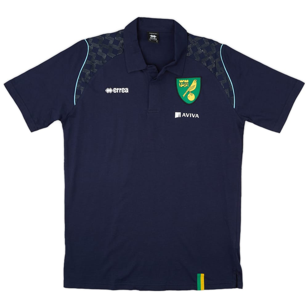2013-14 Norwich Errea Polo T-Shirt - As New