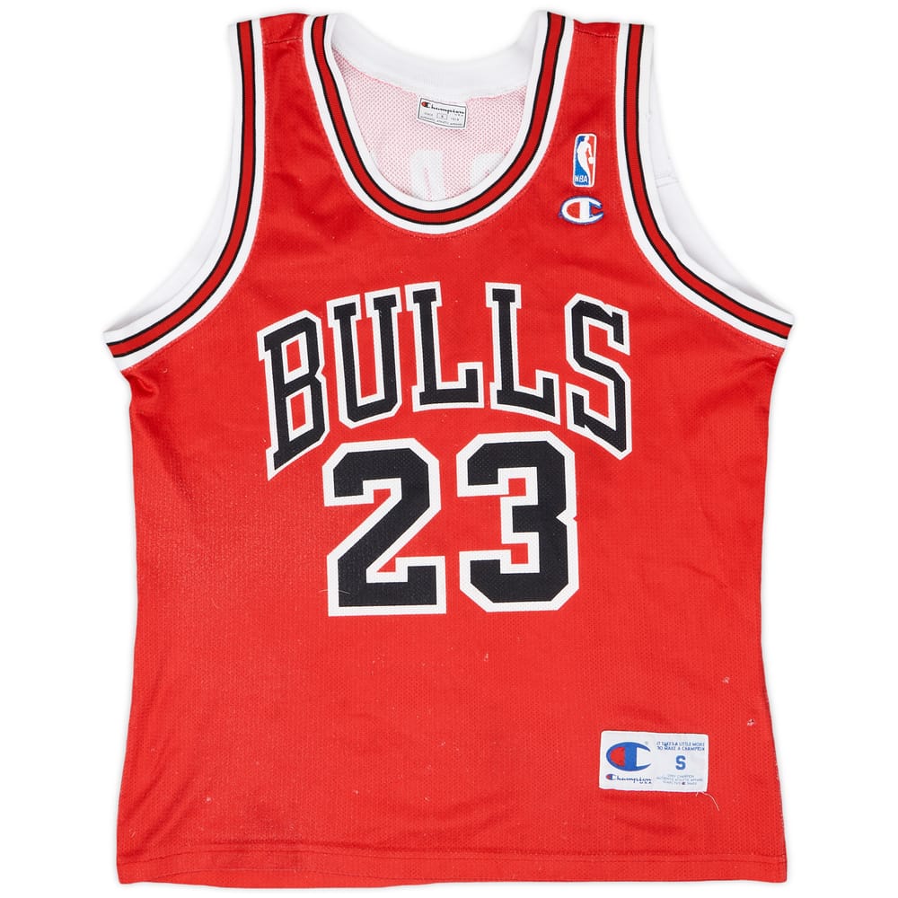 1991-98 Chicago Bulls Jordan #23 Champion Away Jersey - 3/10 - (S)