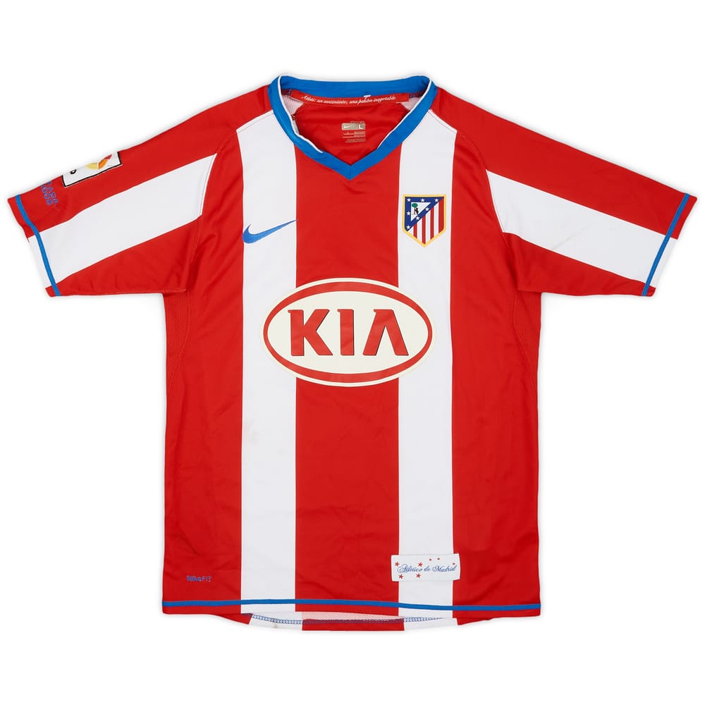 2007-08 Atletico Madrid Home Shirt - 5/10 - (L.Boys)