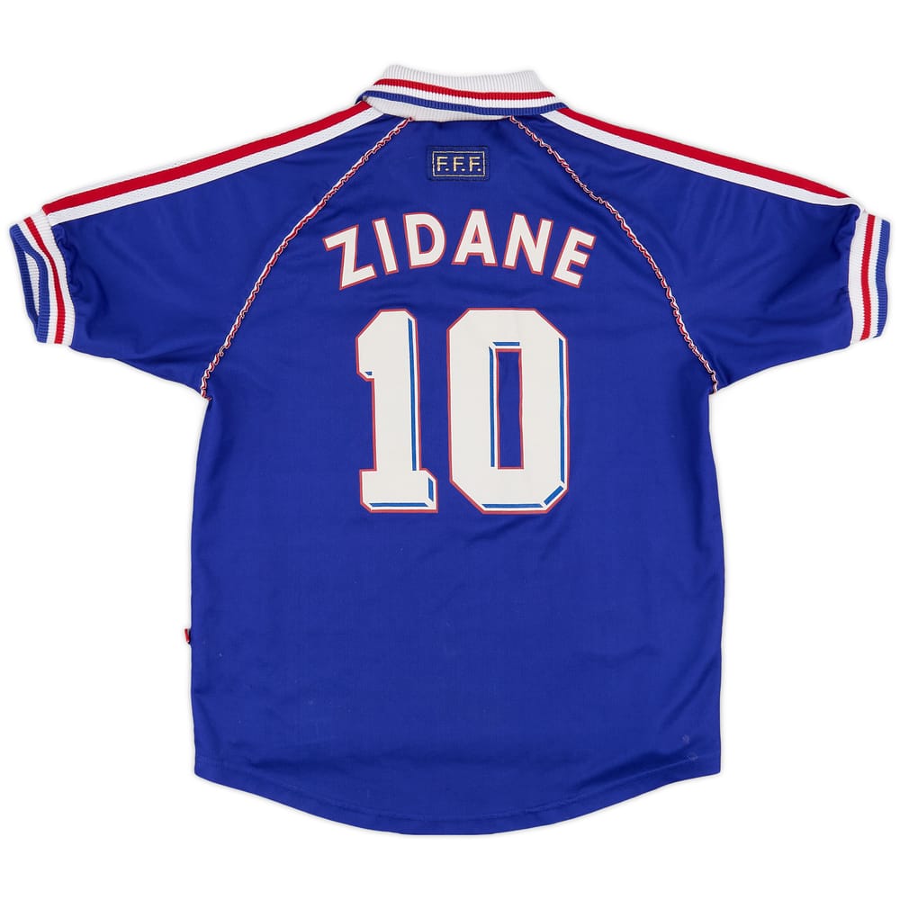 1998-00 France Home Shirt Zidane #10 - 8/10 - (Y)