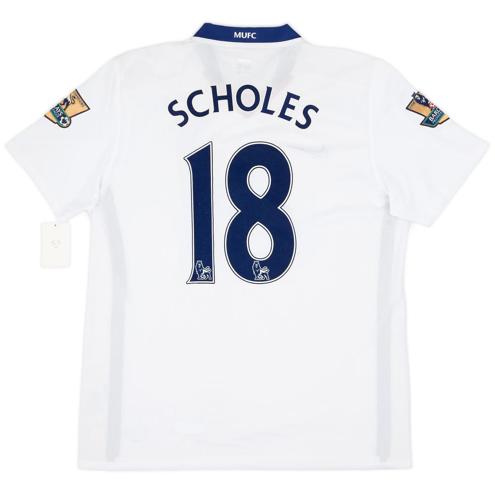 2008-10 Manchester United Player Issue Away Shirt Scholes #18 (XL)