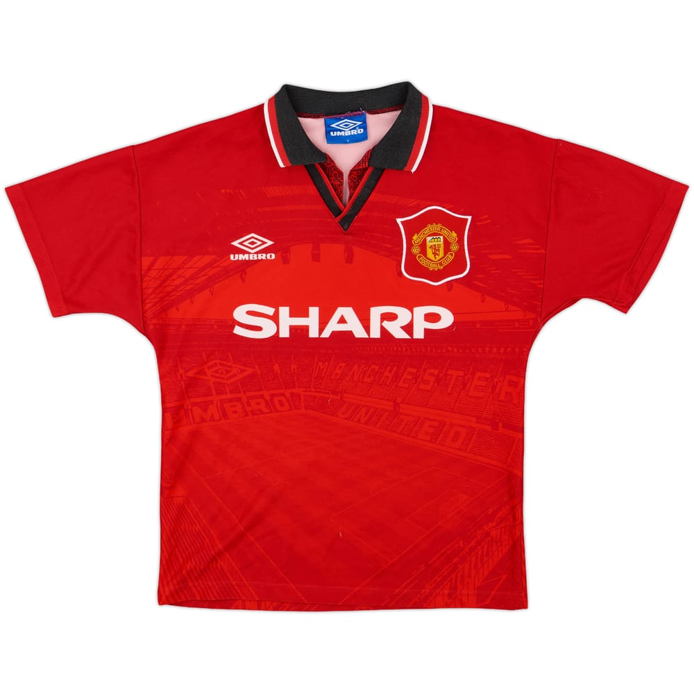 1994-96 Manchester United Home Shirt - 8/10 - (Y)