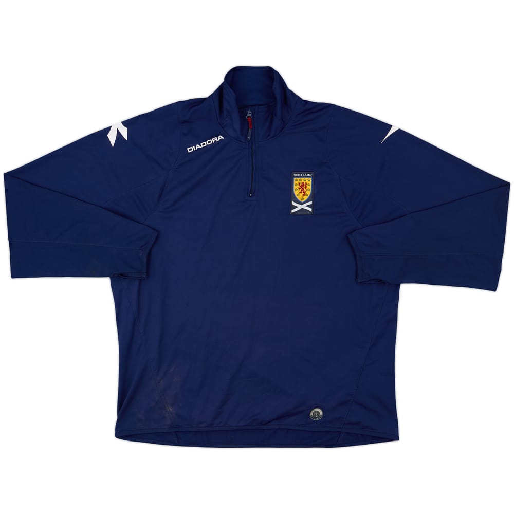 2006-07 Scotland Diadora 1/4 Zip Drill Top - 7/10 - (XXL)