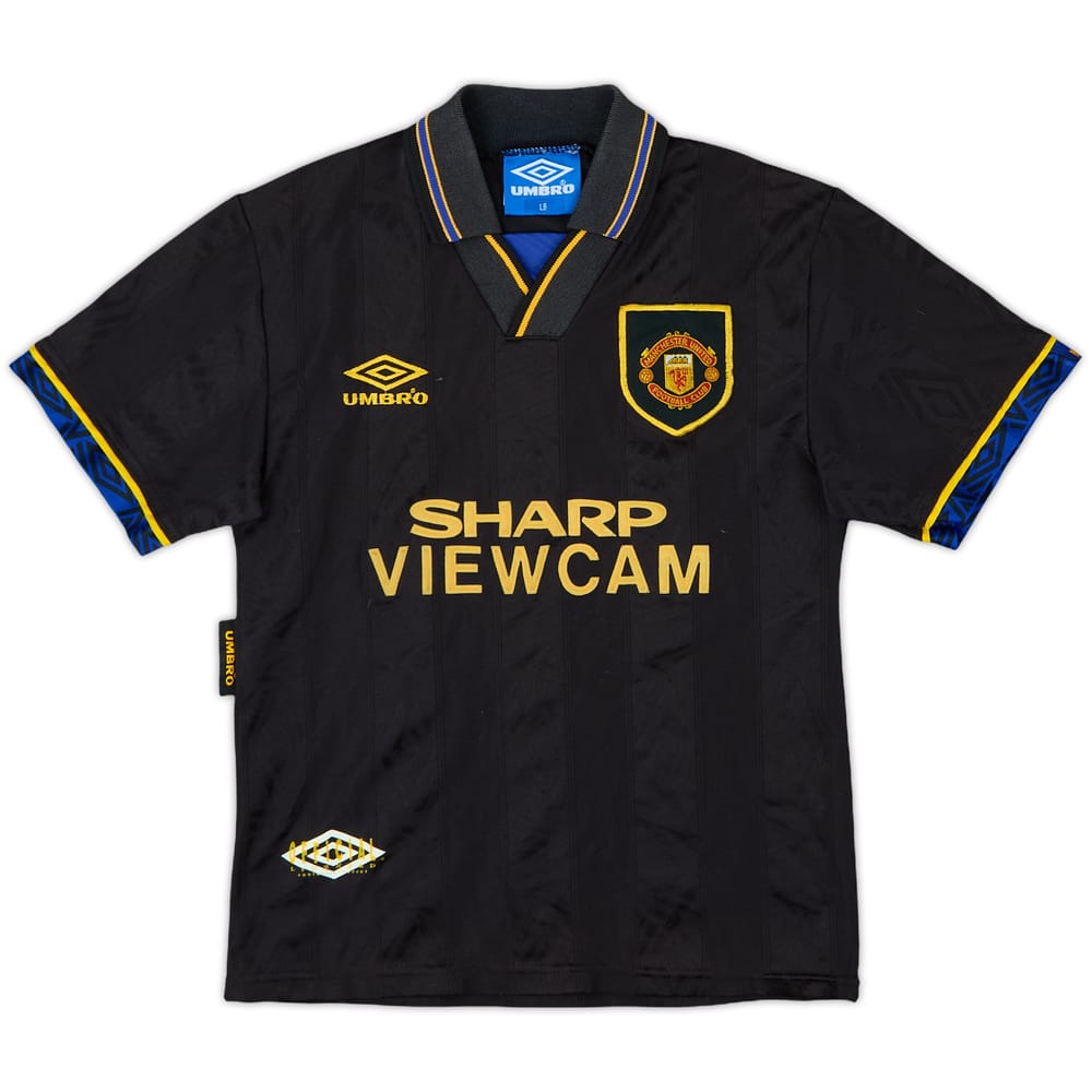 1993-95 Manchester United Away Shirt - 8/10 - (L.Boys)