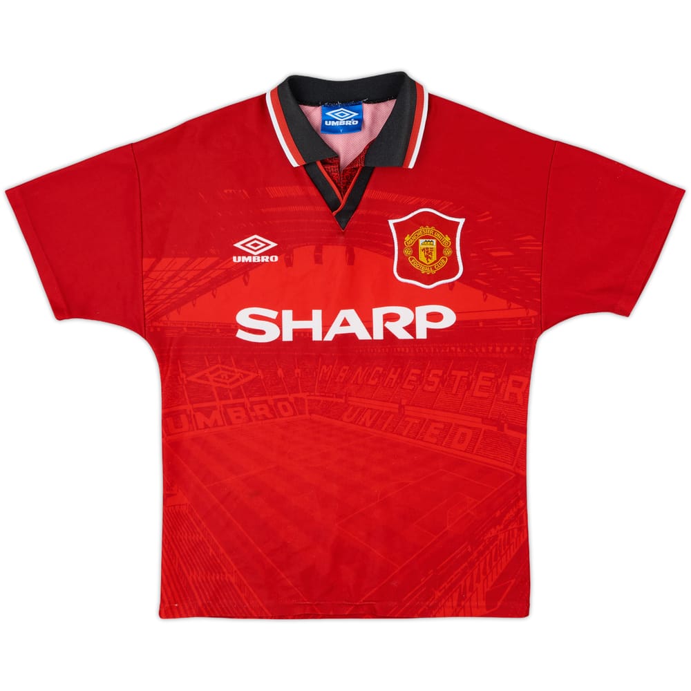 1994-96 Manchester United Home Shirt - 8/10 - (Y)