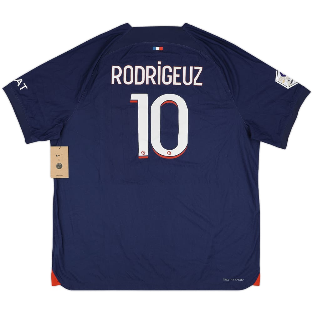 2023-24 Paris Saint-Germain Authentic Home Shirt Rodrigeuz #10 (XXL)