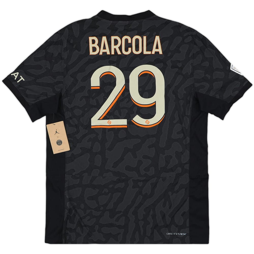 2023-24 Paris Saint-Germain Authentic Third Shirt Barcola #29 (L)