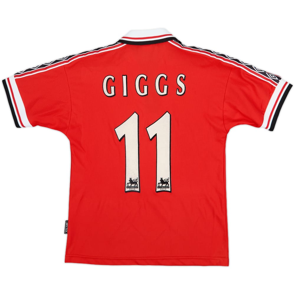 1998-00 Manchester United Home Shirt Giggs #11 - 8/10 - (L.Boys)