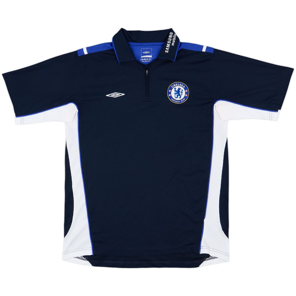 2005-06 Chelsea Umbro 1/4 Zip Polo Shirt - 10/10 - (L)