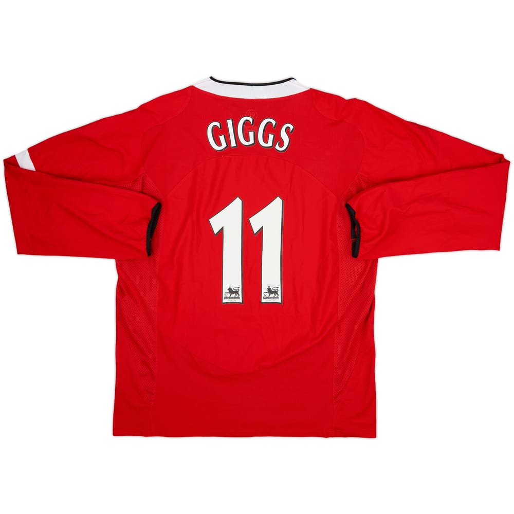 2004-06 Manchester United Home L/S Shirt Giggs #11 - 8/10 - (XL)