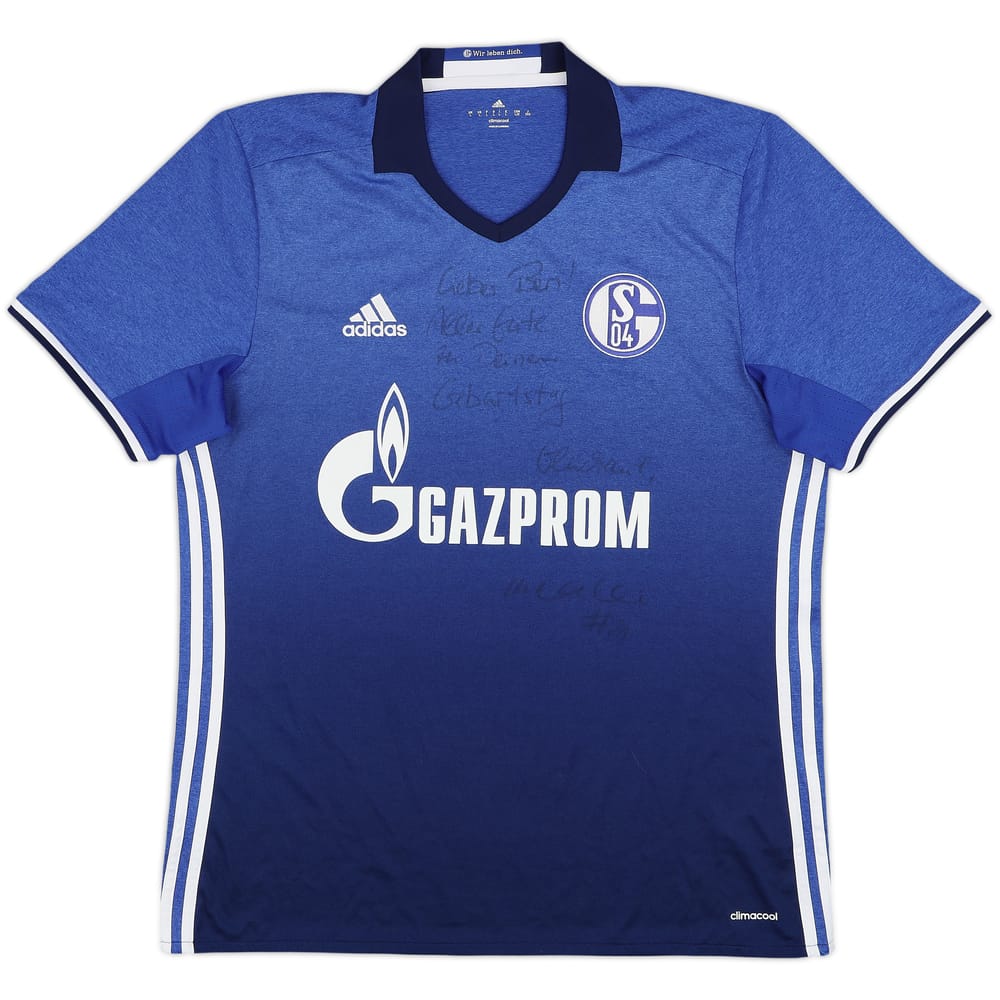 2016-18 Schalke Signed Home Shirt - 7/10 - (L)