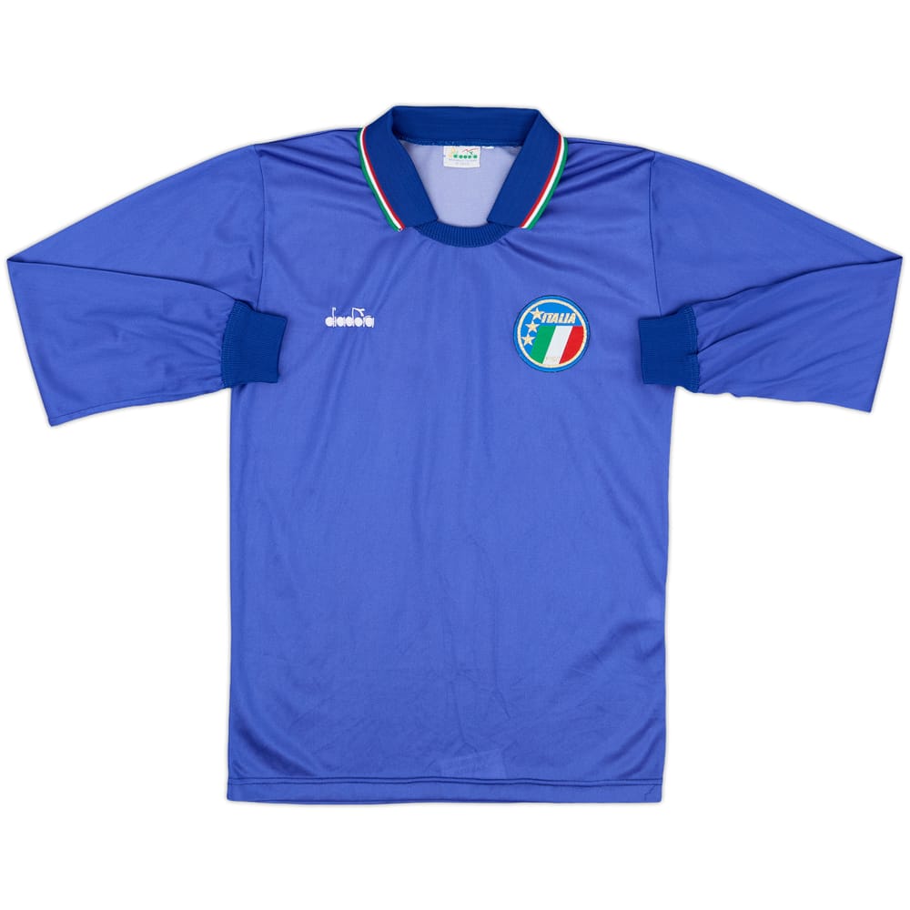 1986-88 Italy Home L/S Shirt - 9/10 - (L.Boys)