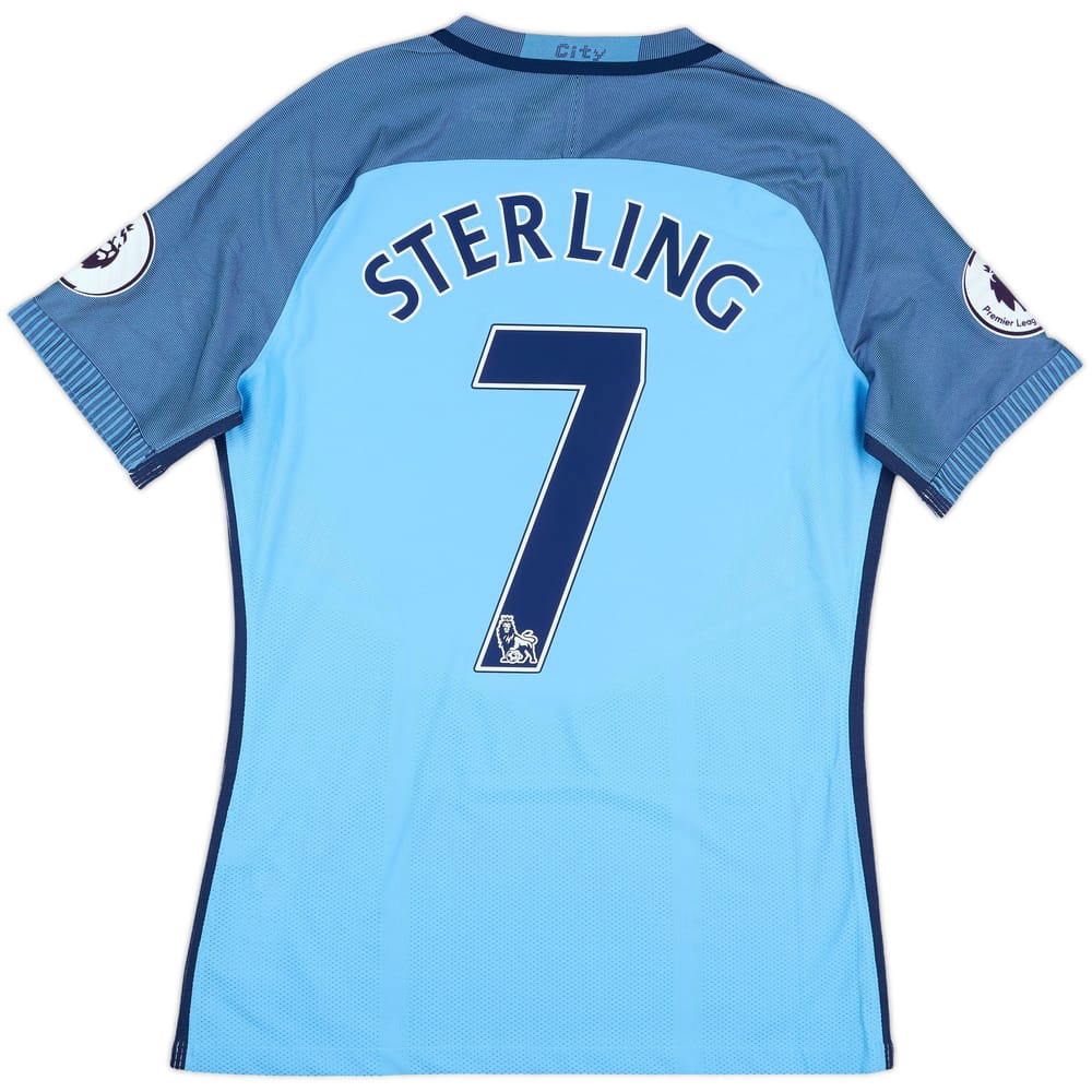 2016-17 Manchester City Match Issue Home Shirt Sterling #7