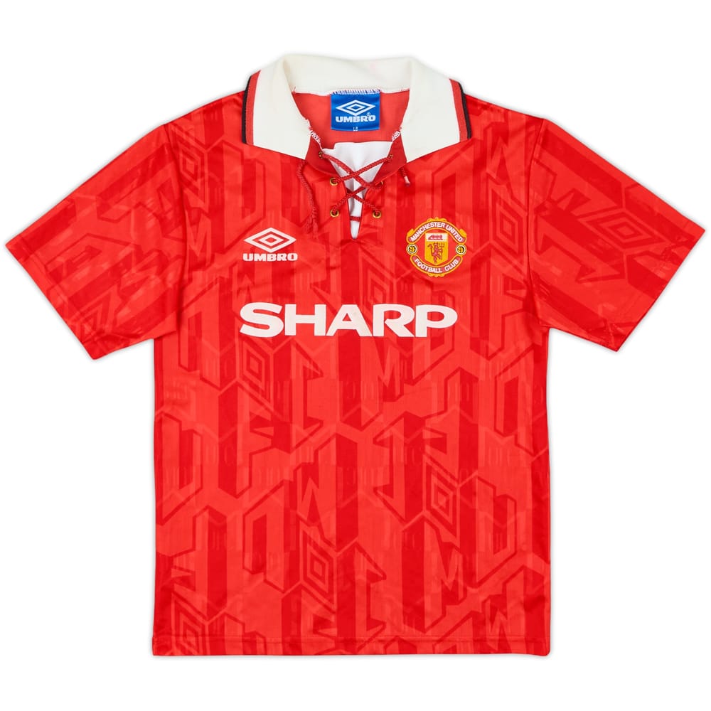 1992-94 Manchester United Home Shirt - 9/10 - (L.Boys)