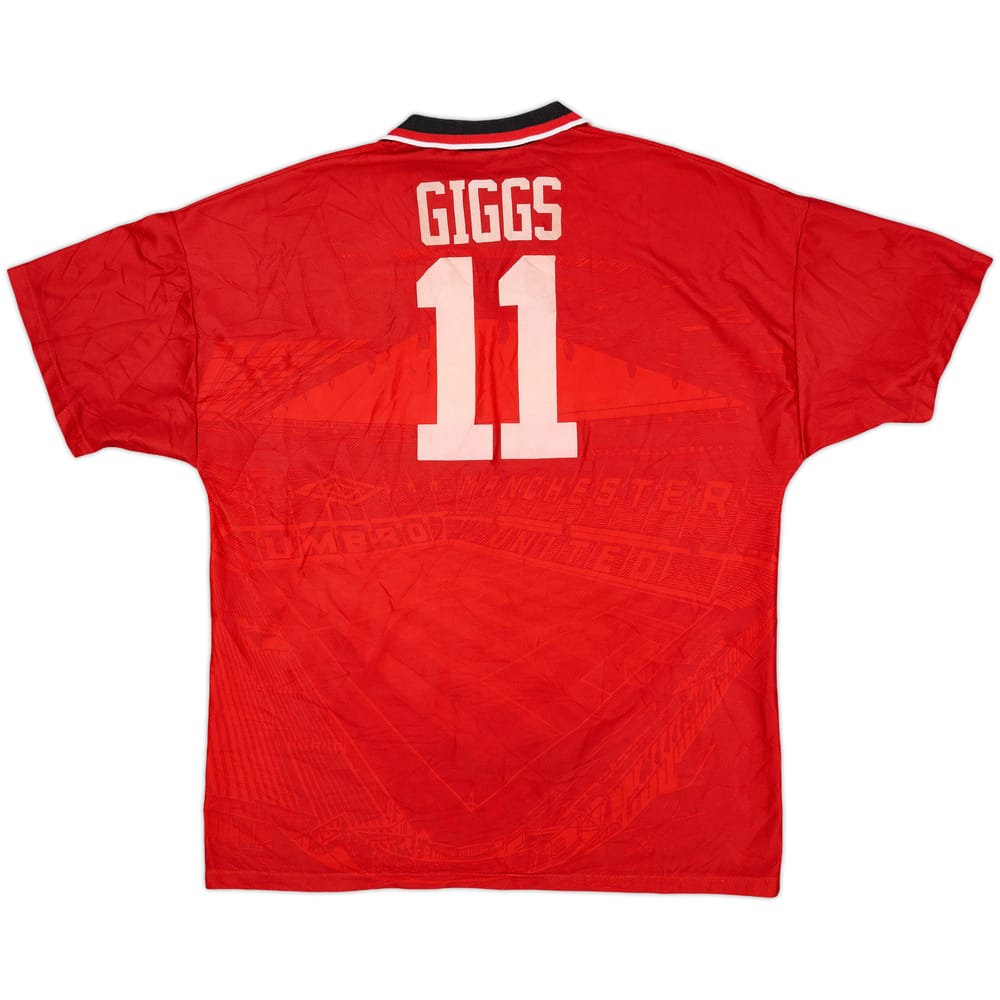 1994-96 Manchester United Home Shirt Giggs #11 - 7/10 - (L)