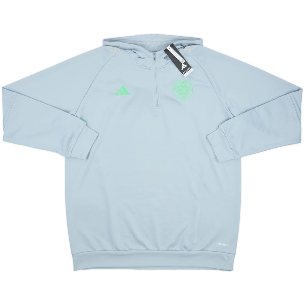 2023-24 Celtic adidas 1/4 Zip Hooded Sweat Top (XL)