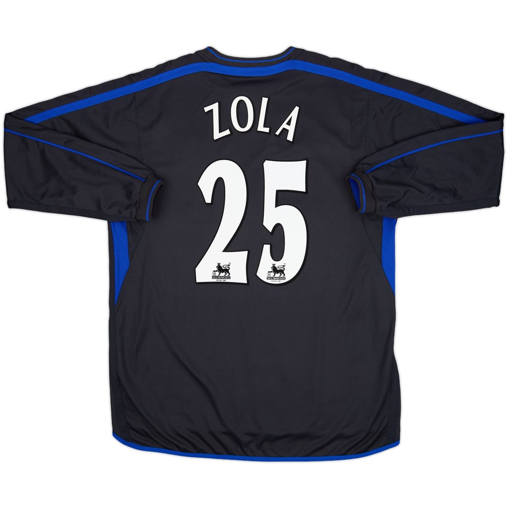 2002-04 Chelsea Away L/S Shirt Zola #25 - 9/10 - (XL)