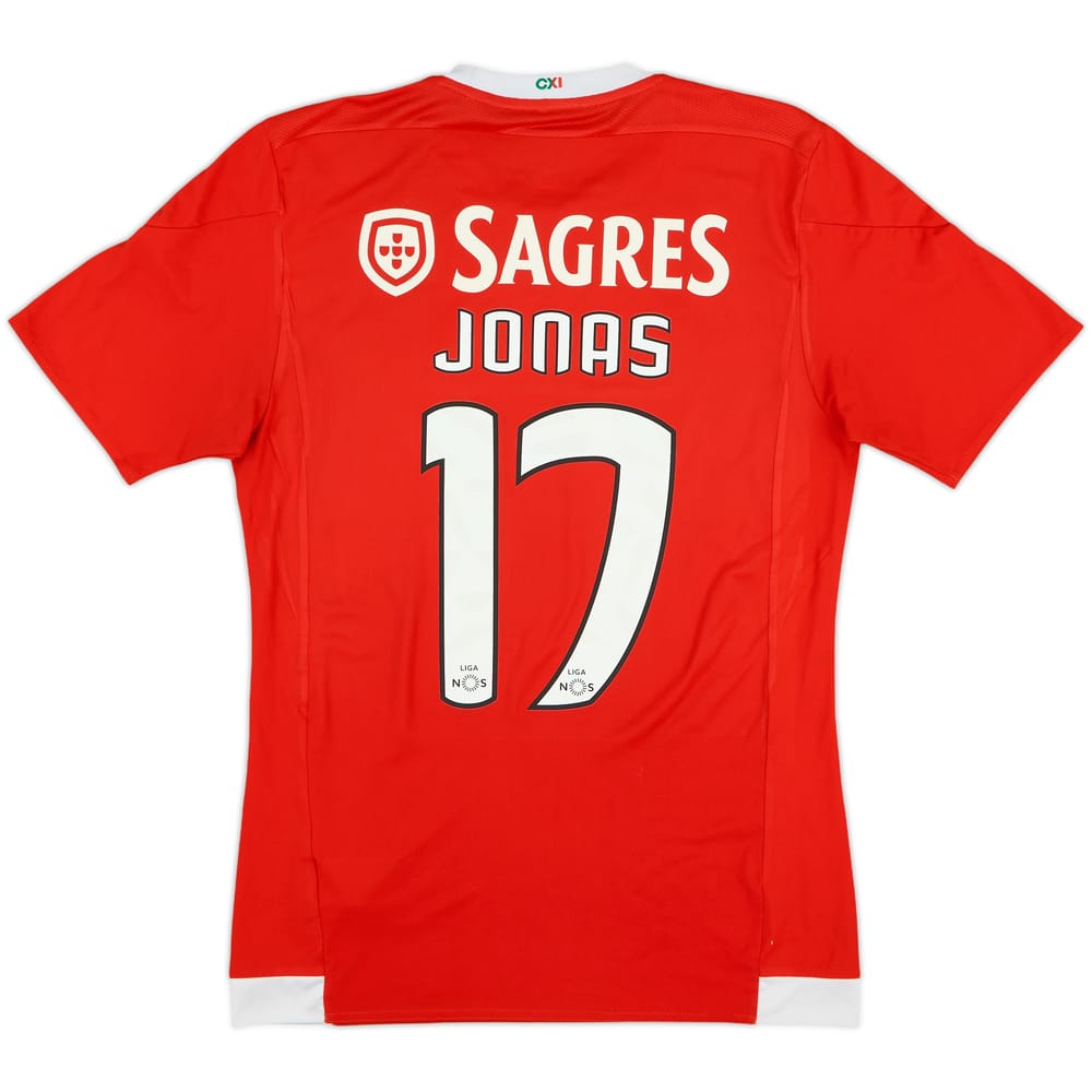 2015-16 Benfica Home Shirt Jonas #17 - 7/10 - (M)