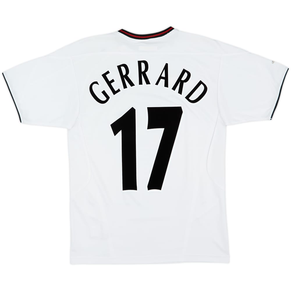 2003-04 Liverpool Away Shirt Gerrard #17 - 8/10 - (XL.Boys)