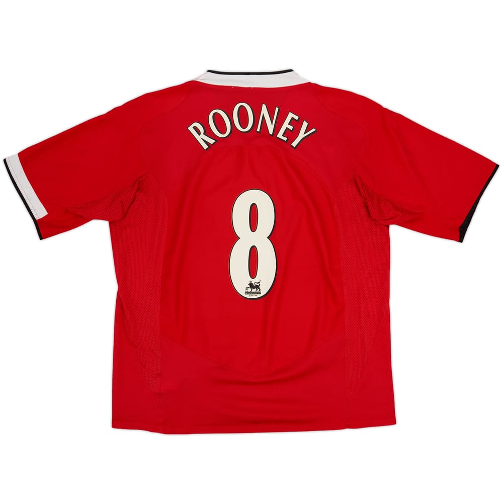 2004-06 Manchester United Home Shirt Rooney #8 - 7/10 - (XL)